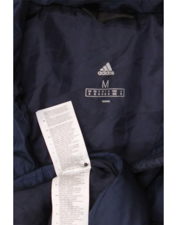 Adidas Polstret jakke til mænd UK 38 Medium Navy Blue Polyester