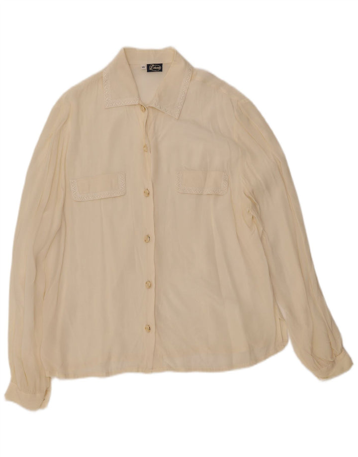 LORENA skjortebluse til kvinder IT 46 Large Off White