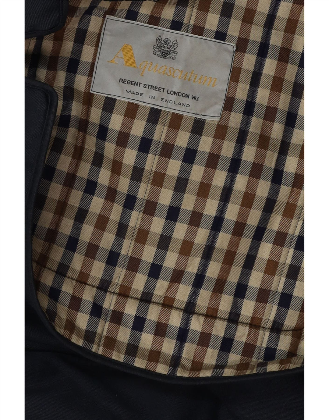 Aquascutum Herre Overfrakke UK 40 Large Navy Blue