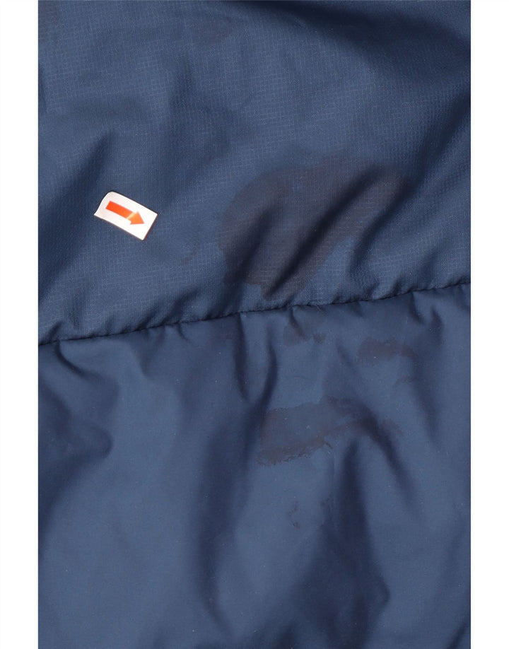 ADIDAS Herre hættepolstret jakke UK 42 XL Navyblå Polyamid Vinter