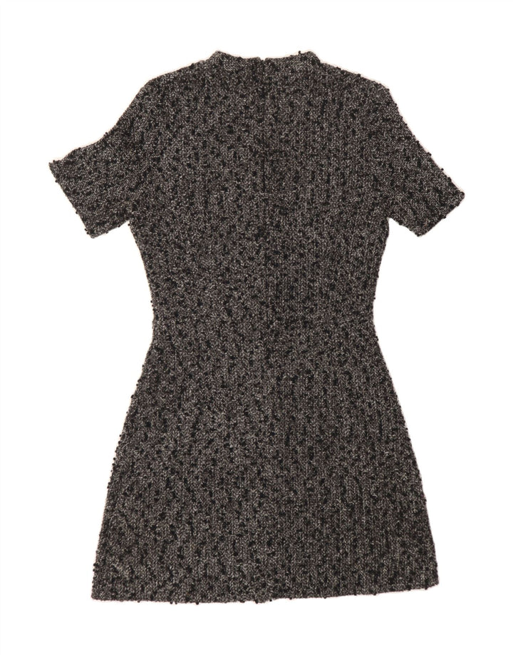 WAREHOUSE Womens Sheath Dress UK 14 Medium  Grey Flecked Polyester Vintage Warehouse and Second-Hand Warehouse from Messina Hembry 