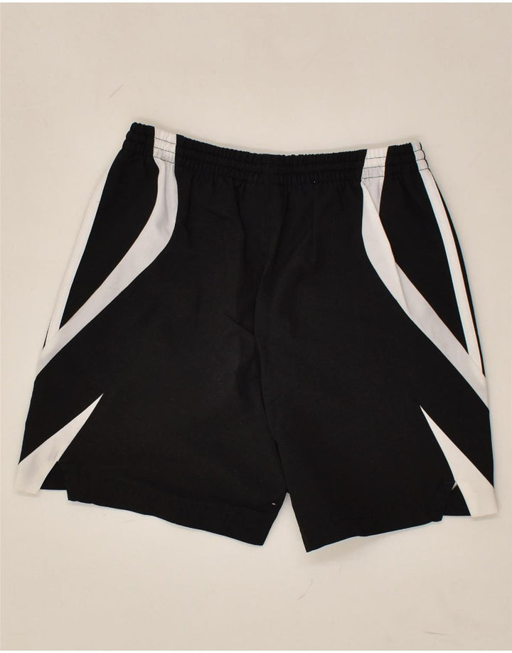 ADIDAS Boys Sport Shorts 7-8 Years Black Striped Polyester | Vintage Adidas | Thrift | Second-Hand Adidas | Used Clothing | Messina Hembry 