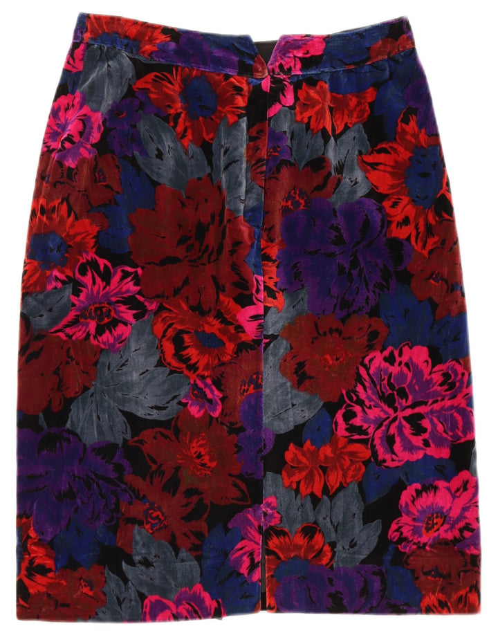 Vintage kvinders blyantnederdel W28 Medium flerfarvet blomster