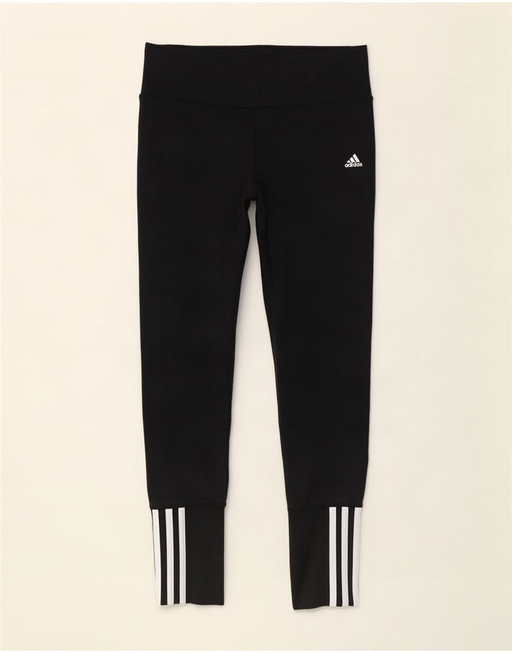 Adidas Womens Climalite Leggings UK 8/10 Small Black Bomuld