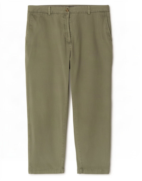 Marks & Spencer, højtaljede cropped bukser til kvinder UK 16 Large W34 L25 Khak