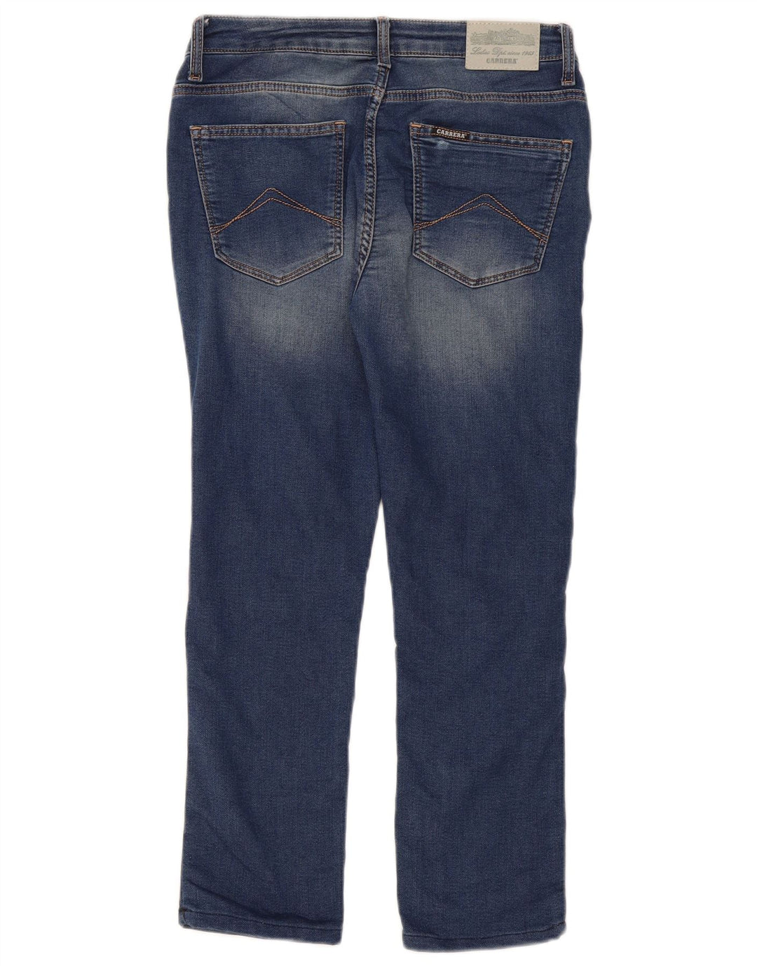 Carrera Dame Crop Slim Jeans W30 L25 Marineblå Bomuld