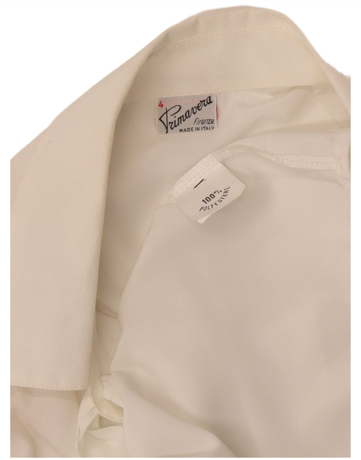 Primavera Firenze Dame-sløjfebluse UK 18 XL Hvid Polyester
