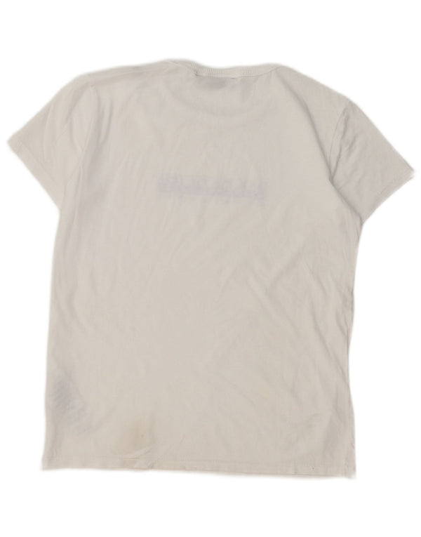 Napapijri Boys Geographic Graphic T-Shirt Top 11-12 år Hvid Bomuld