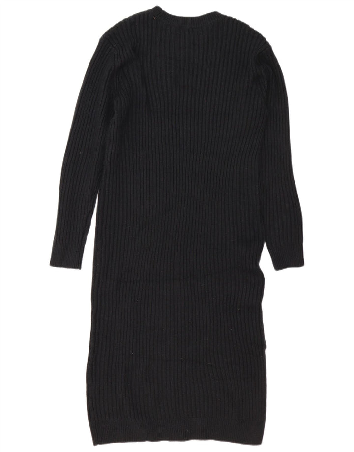 Marks & Spencer Dame Langærmet Jumper Kjole UK 14 Medium Sort