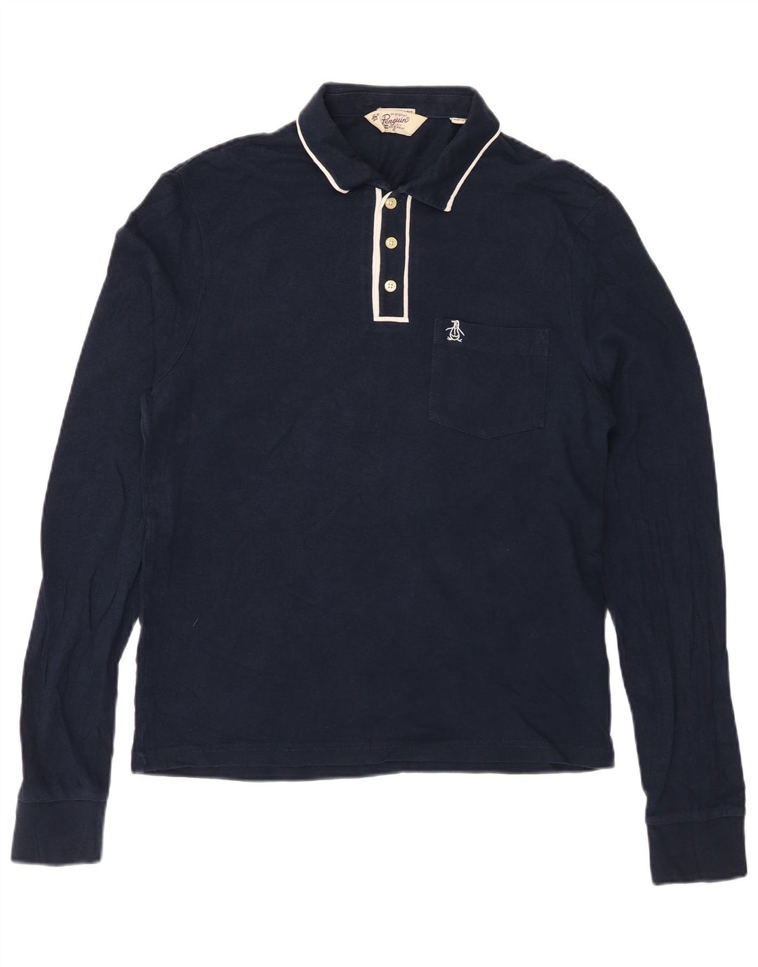PENGUIN Heritage Langærmet Slim Fit Polo Shirt Medium Navy Blue