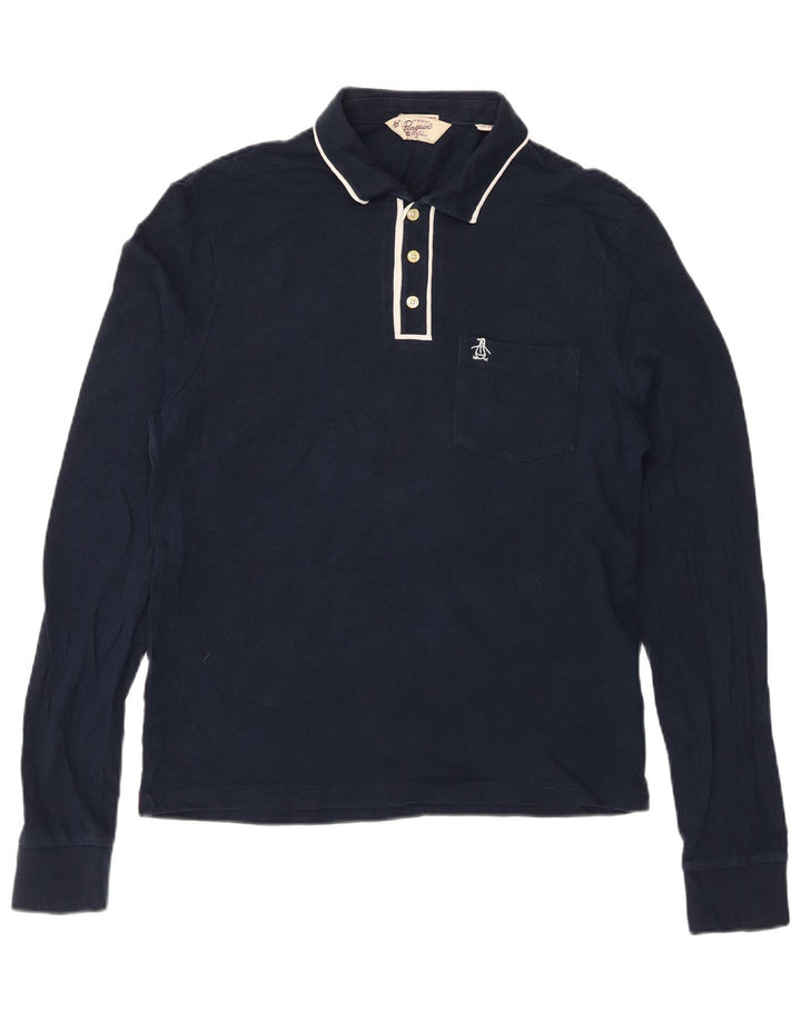 PENGUIN Heritage Langærmet Slim Fit Polo Shirt Medium Navy Blue