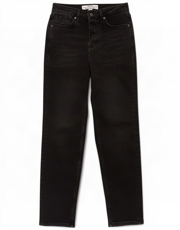 White Stuff Womens Relaxed Slim Jeans UK 8 Small W26 L28 Black Bomuld