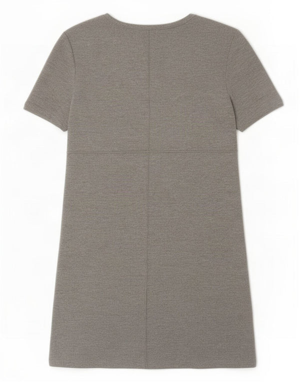 Zara Womens Basic Dress UK 8 Small Grå Polyester