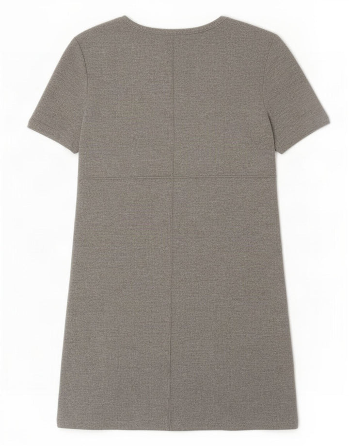 Zara Womens Basic Dress UK 8 Small Grå Polyester