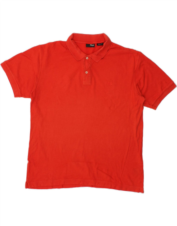 FILA Mens Polo Shirt Large Red Cotton Vintage Fila and Second-Hand Fila from Messina Hembry 