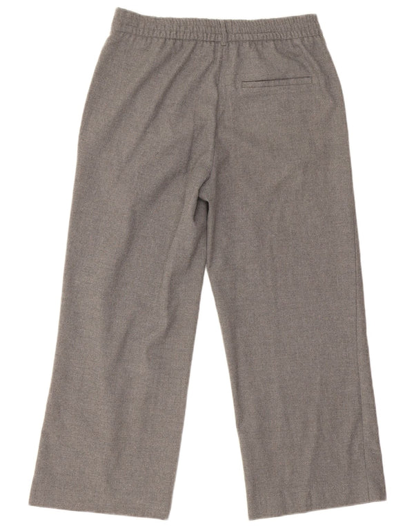 Zara Womens Wide Leg Chino Trousers Small W26 L25 Grey