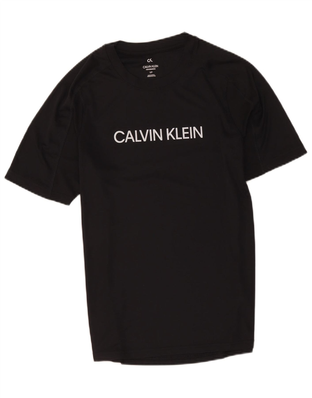 Calvin Klein Herre grafisk T-shirt Top Lille sort polyester