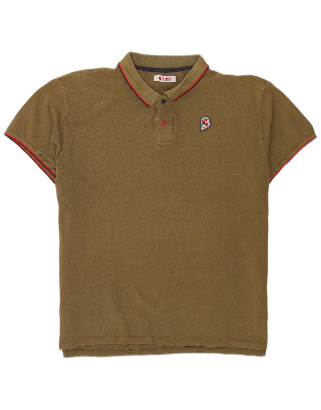 Invicta herre poloshirt 3XL Khaki stribet bomuld