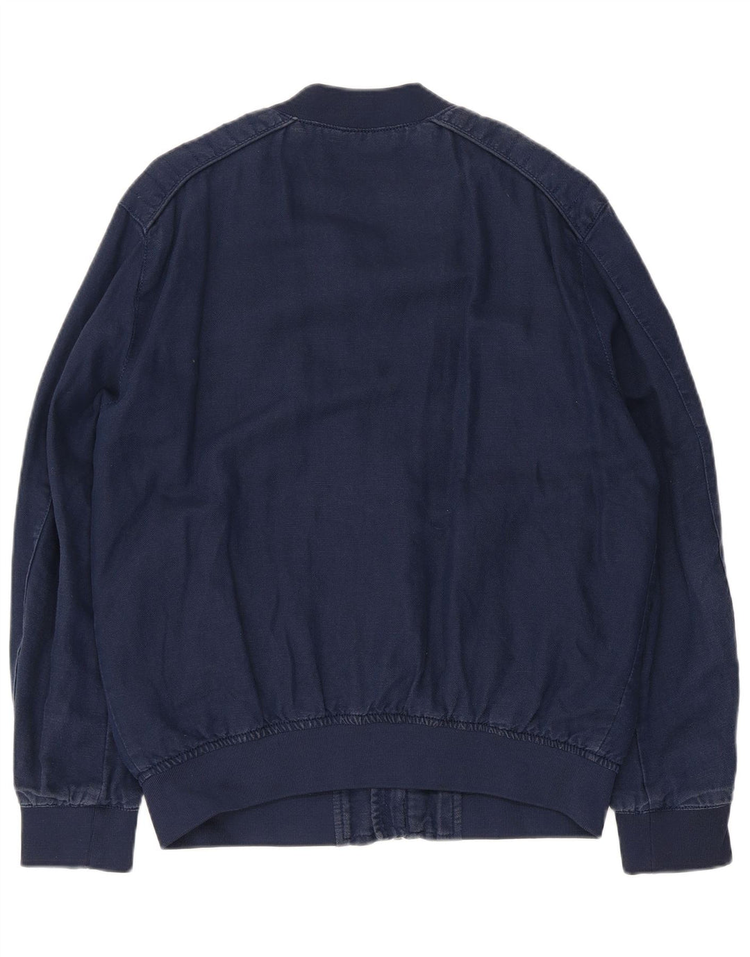 ZARA Bomberjakke til mænd UK 40 Large Navy Blue Polyester