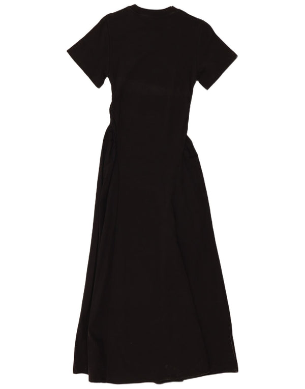 Cos Dame Maxi Dress UK 8 Small Black Bomuld
