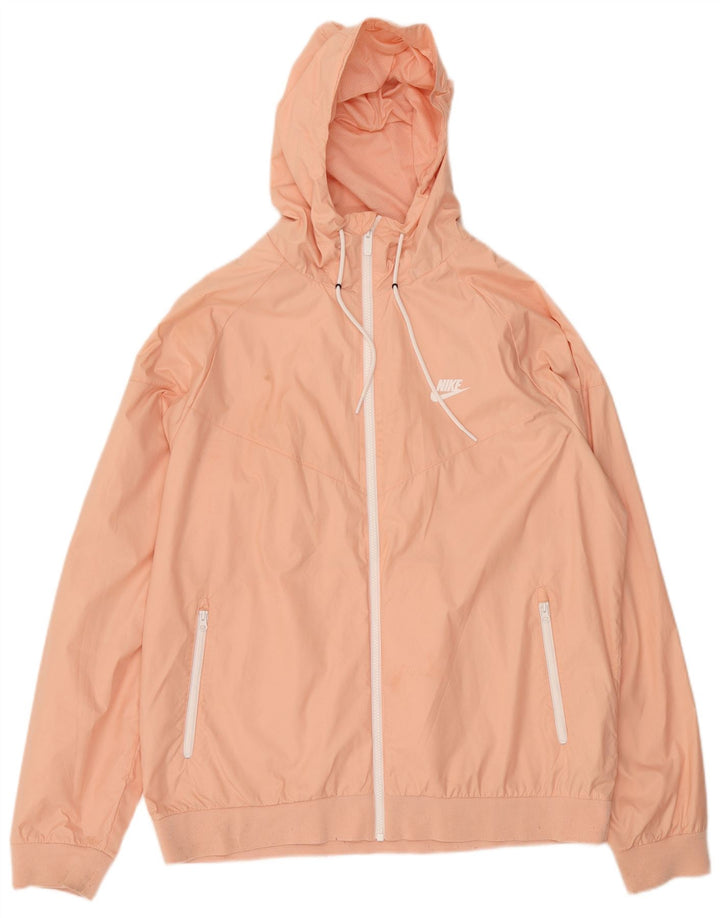 Nike Dame Hætte Loose Fit Regnjakke UK 18 XL Pink Polyester
