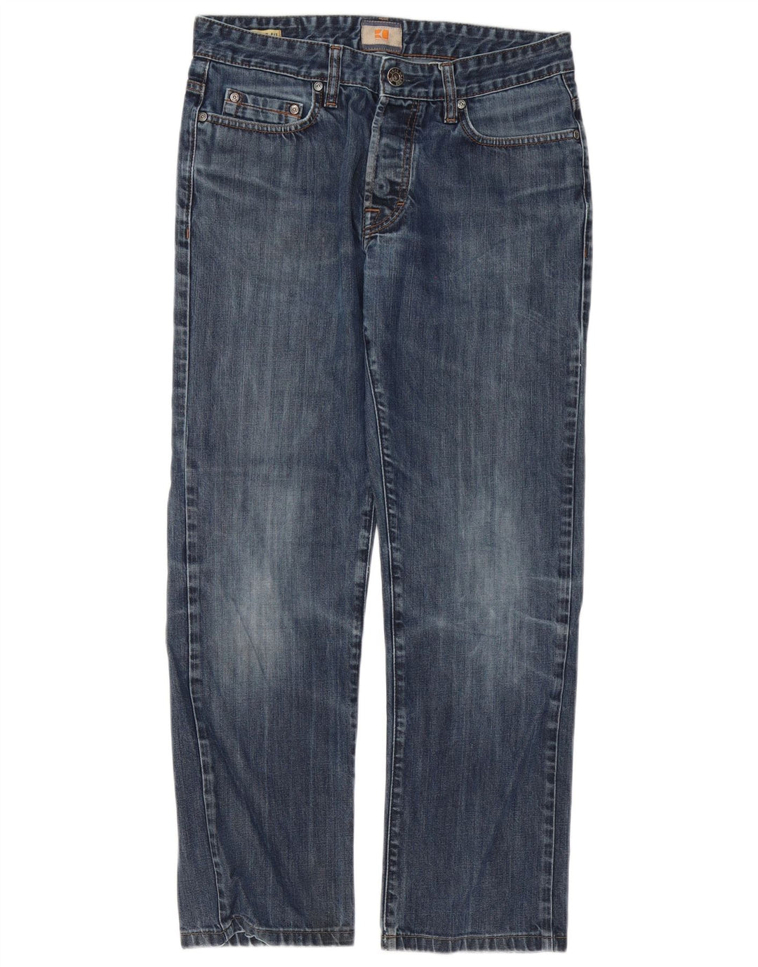 Hugo Boss Straight Jeans til mænd W32 L30 Blå