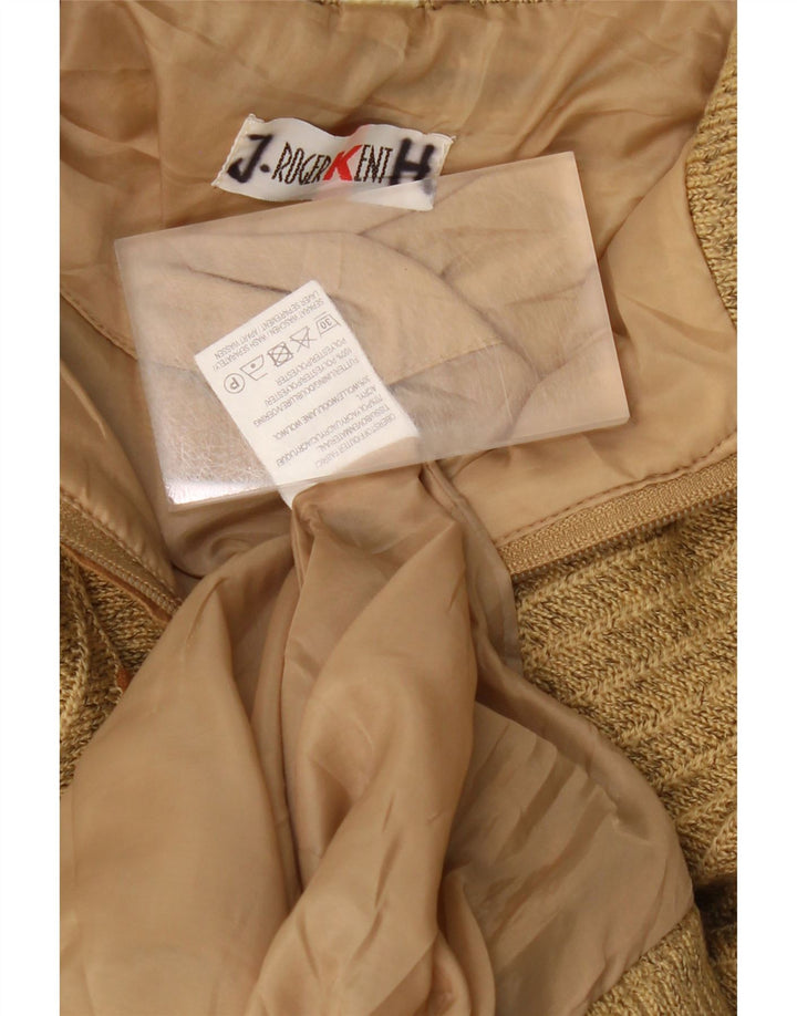 ROGER KENT Mens Cardigan Sweater Medium Beige Geometric Polyacrylic Vintage Roger Kent and Second-Hand Roger Kent from Messina Hembry 