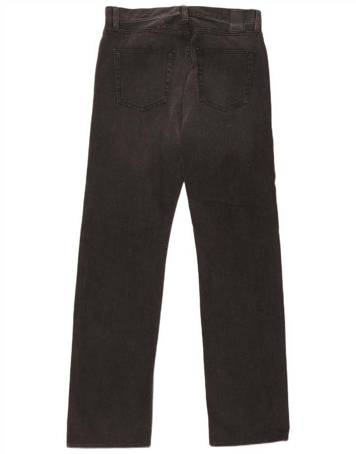 Hugo Boss Straight Jeans til mænd W32 L34 Sort bomuld