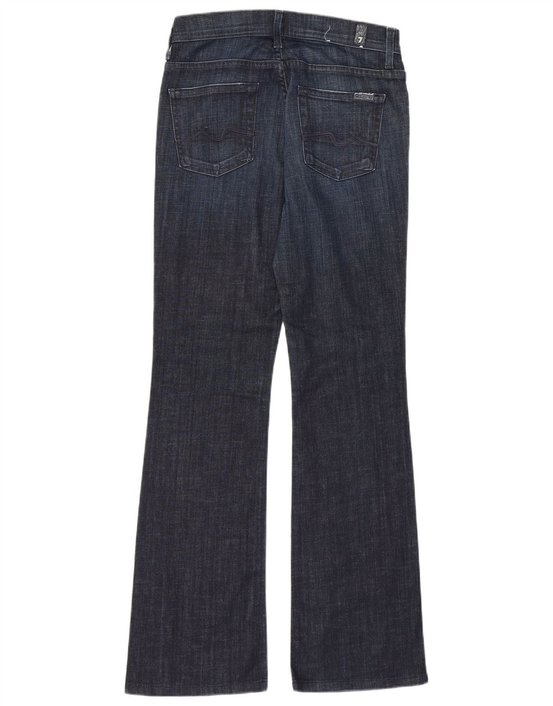 7 For All Mankind Damer Mid Rise Bootcut Jeans W26 L30 Navy Blue
