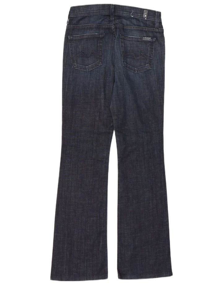 7 For All Mankind Damer Mid Rise Bootcut Jeans W26 L30 Navy Blue