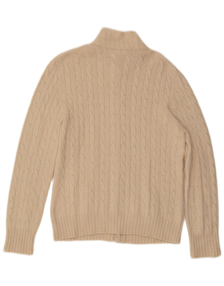 Gran Sasso Dame Cardigan Sweater IT 54 3XL Hvid Uld