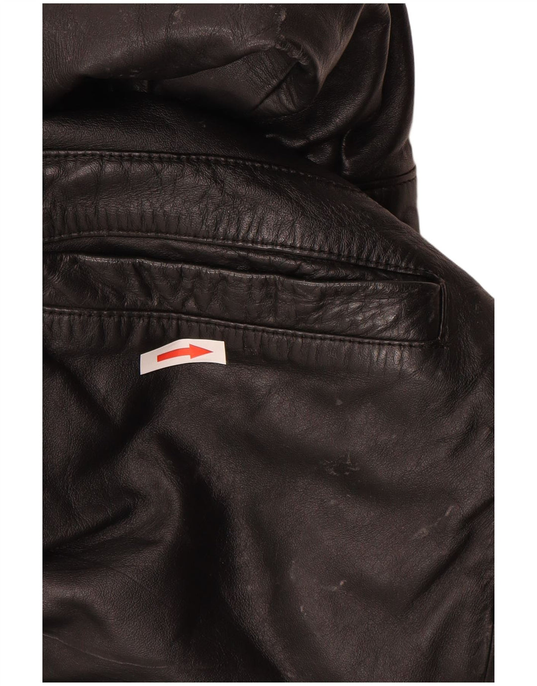 Vintage herre læderjakke UK 40 Stor sort læder