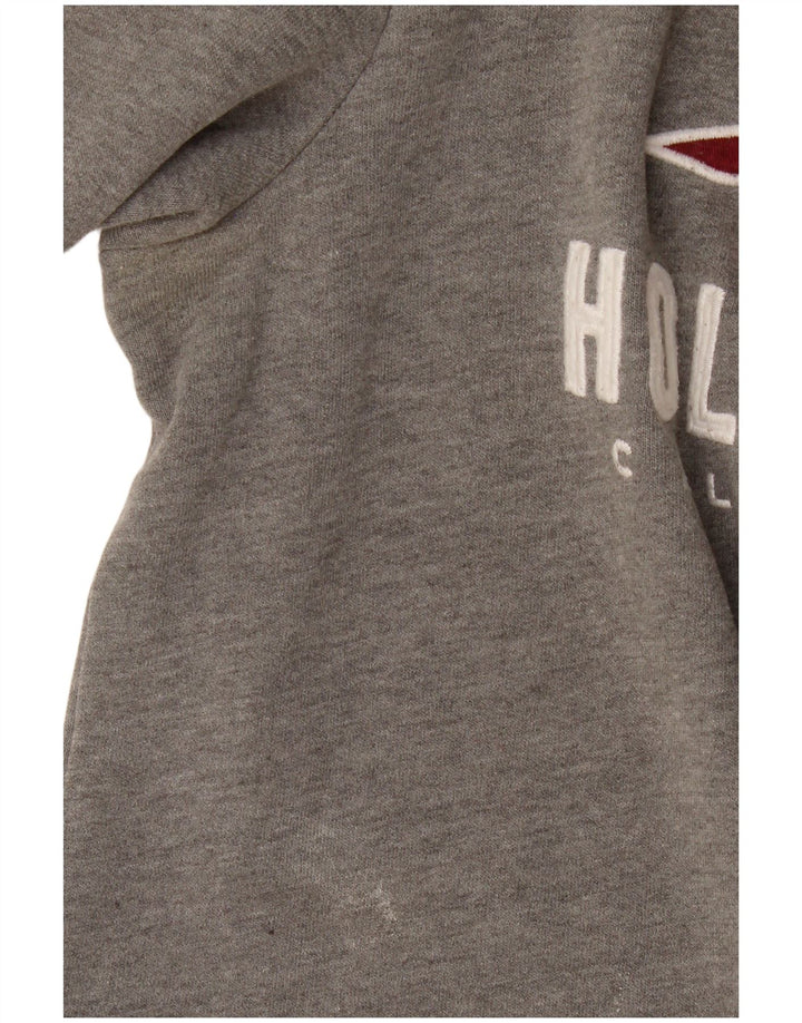 Hollister Herre grafisk sweatshirt jumper lille grå bomuld