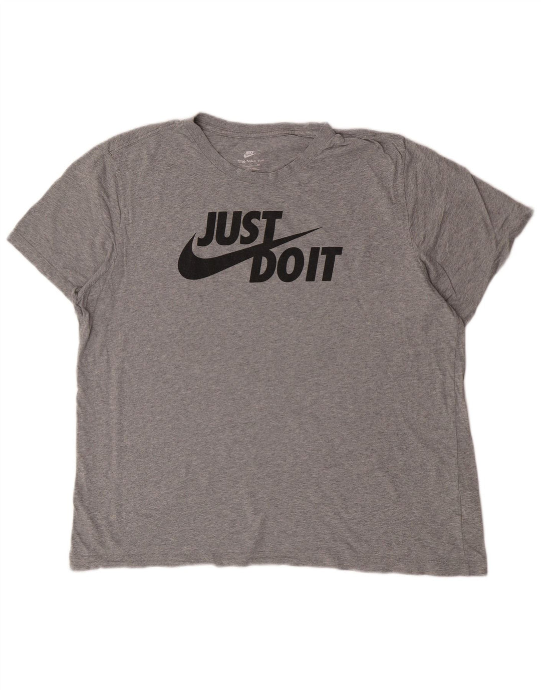 Nike grafisk t-shirt top til mænd 2XL grå flækket bomuld