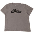 Nike grafisk t-shirt top til mænd 2XL grå flækket bomuld