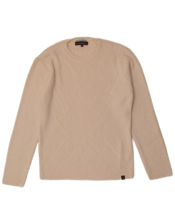 Guess Dame sweater med rund hals DK 18 XL Off White Merinould