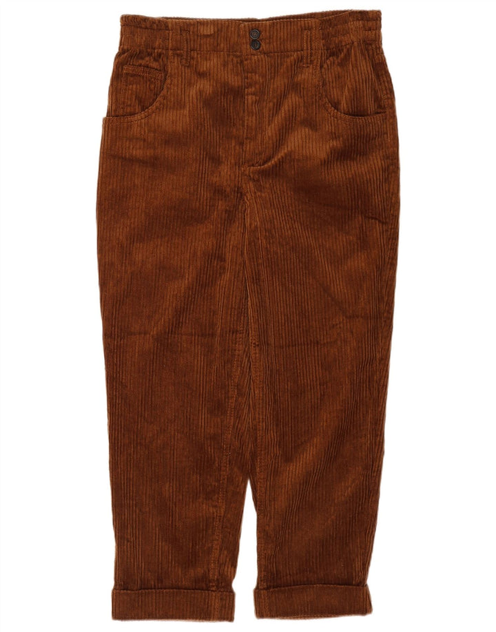 Zara Womens Crop Corduroy Bukser Medium W28 L24 Brun
