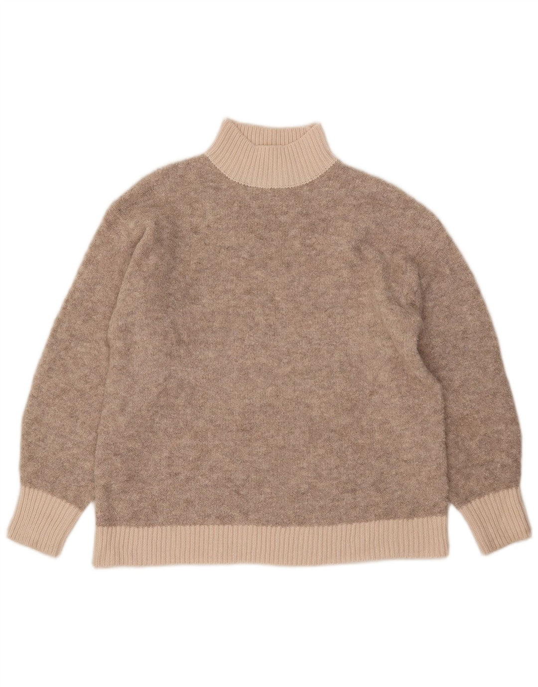 Marks & Spencer Dame Turtle Neck Jumper Sweater UK 14 Medium Beige