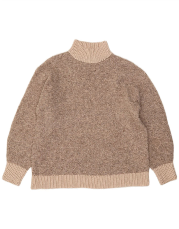 Marks & Spencer Dame Turtle Neck Jumper Sweater UK 14 Medium Beige