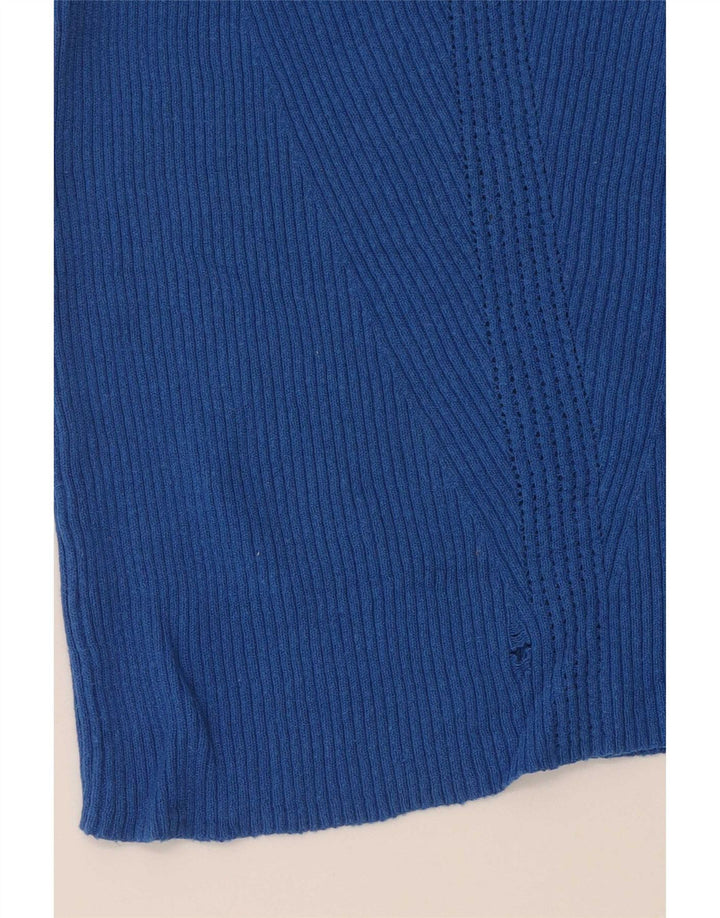 Marks & Spencer Dame Crop Vest Top UK 10 Small Blue Viscose