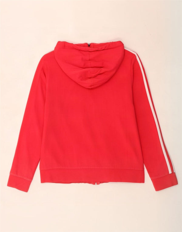 Adidas Dame Hættetrøje Sweater UK 16/18 Stor Rød Bomuld