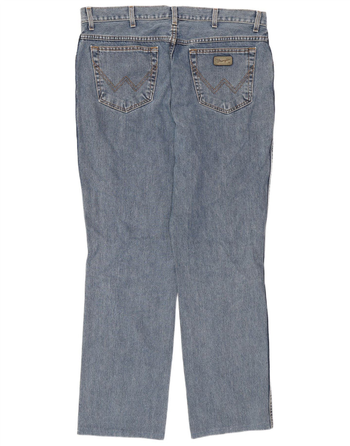 Wrangler Straight Jeans til mænd W36 L32 Blue Cotton Classic