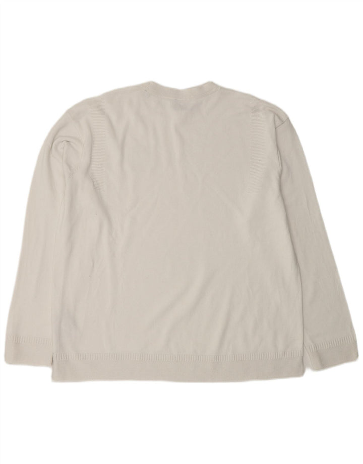 ARMANI EXCHANGE Herre Crew Neck Jumper Sweater Stor Hvid Bomuld