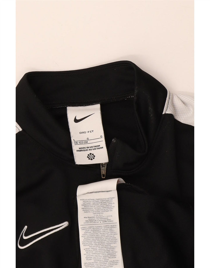 Nike Boys Dri Fit Top Langærmet 6-7 år Stor Sort Colourblock