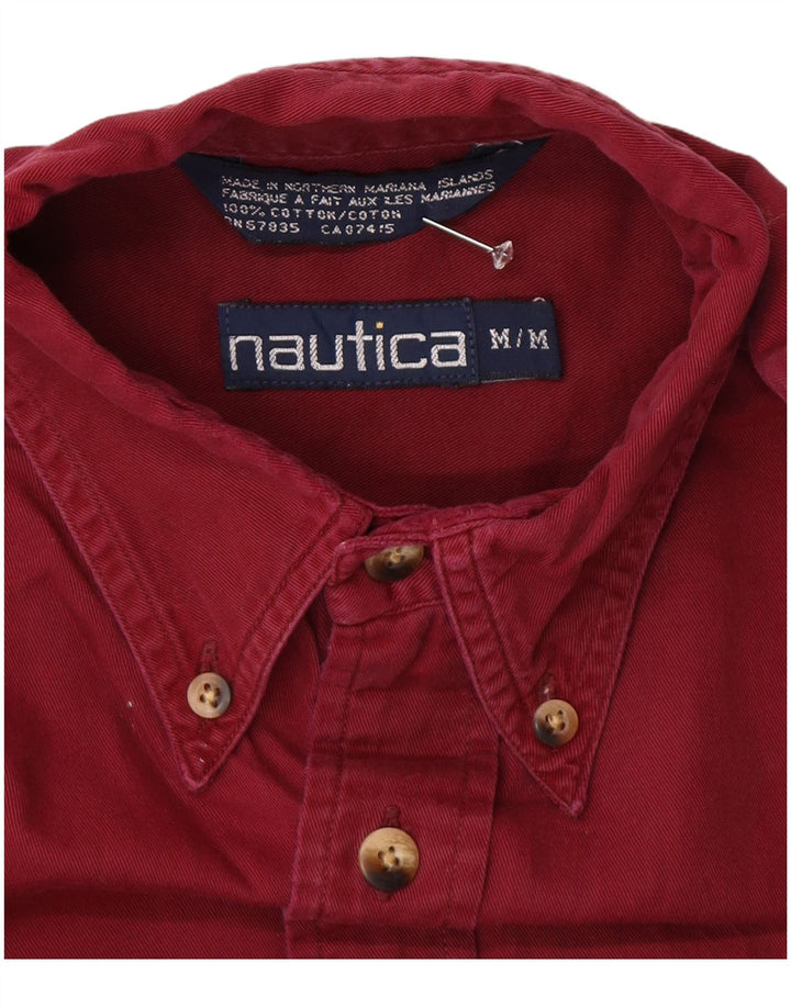 Nautica Herreskjorte Medium Bourgogne Bomuld
