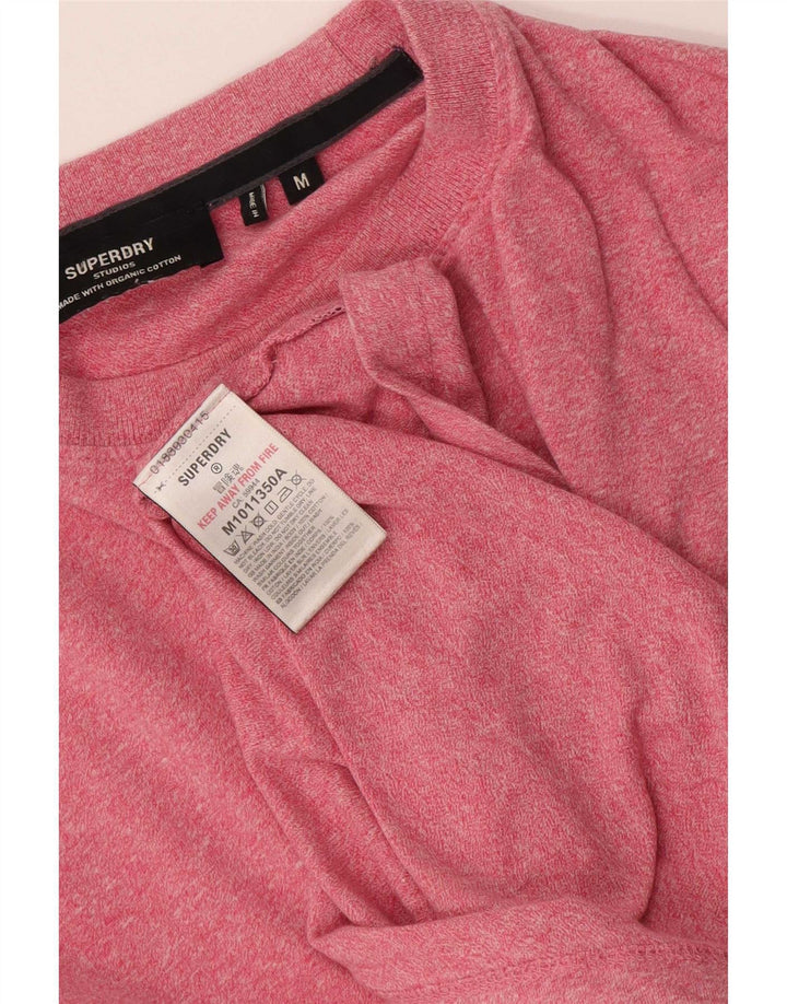 Superdry T-shirt top mellem lyserød bomuld til mænd