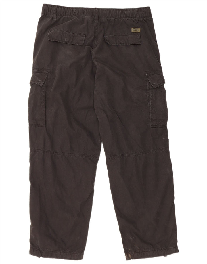 Superdry Straight Cargo-bukser til mænd W34 L27 sort bomuld