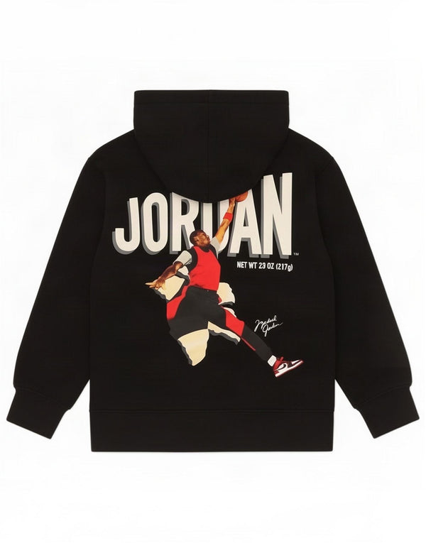 Jordan Boys Michael Grafisk hættetrøjetrøje 8-9 år Small Black Cotton