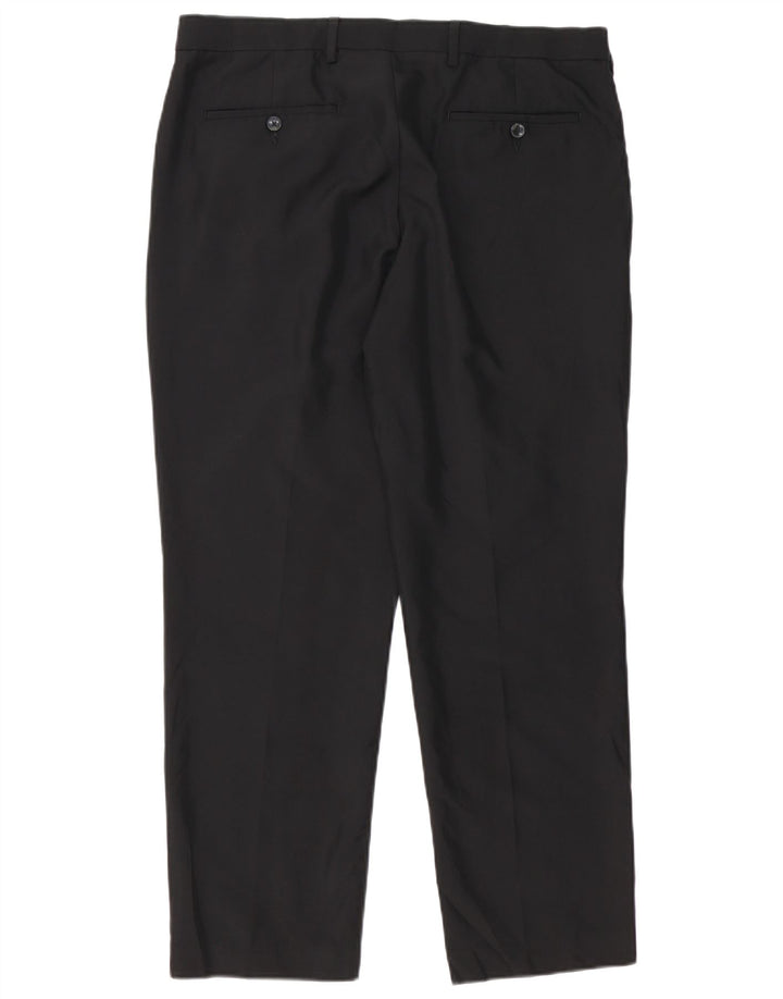 Marks & Spencer Herre Regular Fit Chinobukser W36 L29 Sort polyester