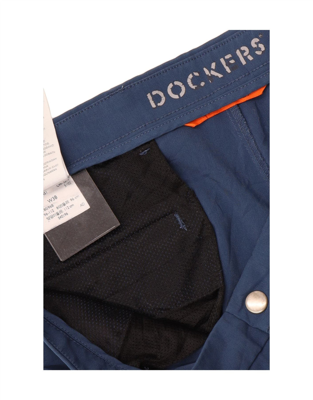 DOCKERS Mens Chino Shorts W38 XL Navy Blue Polyester Vintage Dockers and Second-Hand Dockers from Messina Hembry 